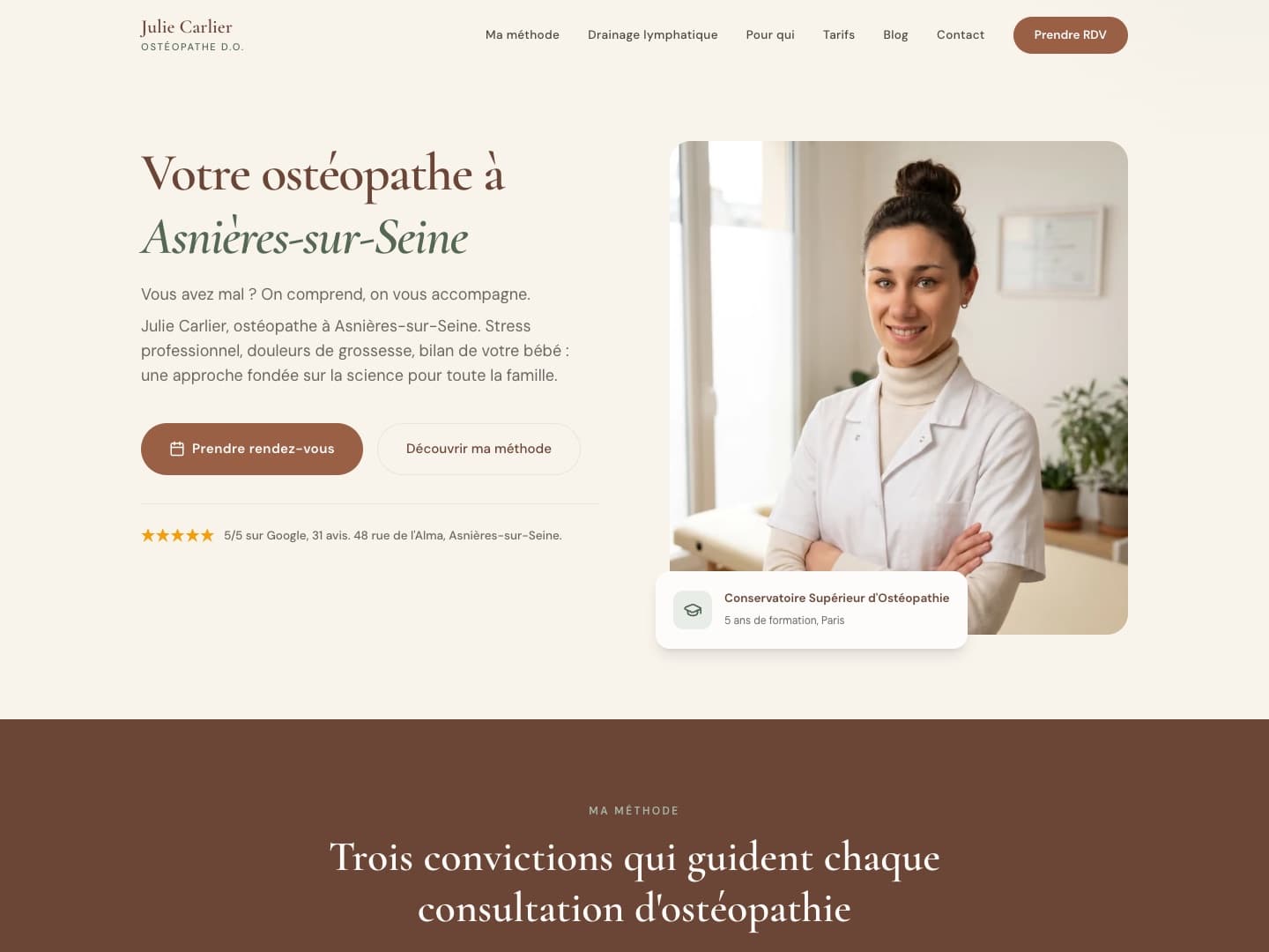 Page d'accueil de juliecarlier.fr