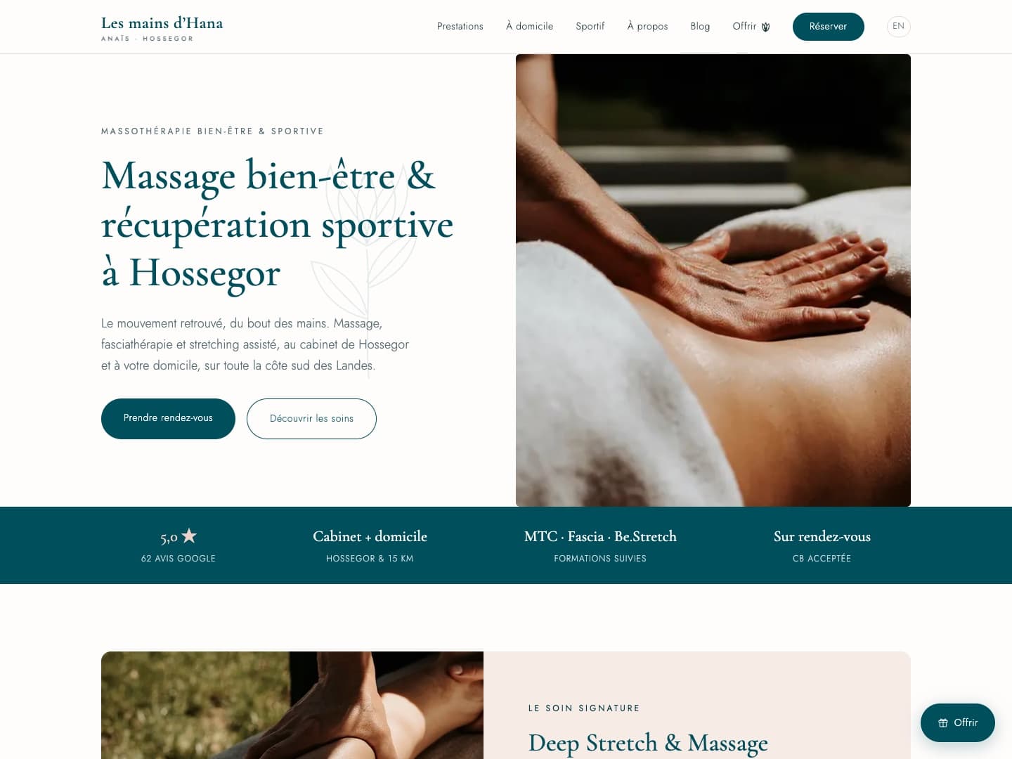 Page d'accueil de lesmainsdhana.com